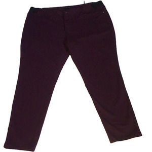 SIMPLY Vera Maroon Skinny Stretch Pants Sz XXL